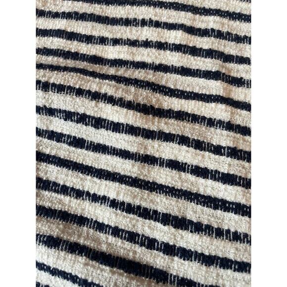 Green Envelope Structured Fringe Sleeveless Striped Blouse - Picture 5 of 6